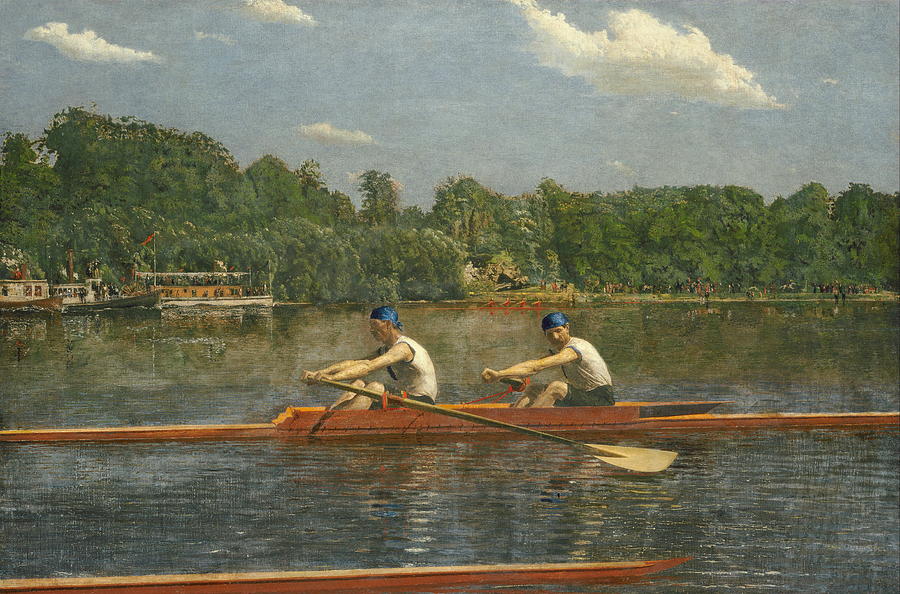 Summer Painting - The Biglin Brothers Racing  #3 by Thomas Eakins