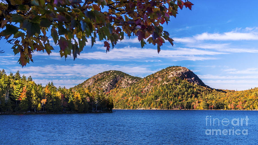 The Bubbles and Jordan Pond. #3 Photograph by New England Photography