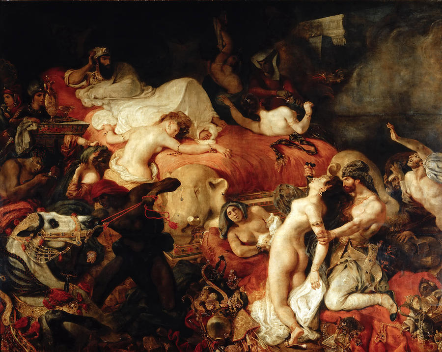 The Death of Sardanapalus #4 Painting by Eugene Delacroix