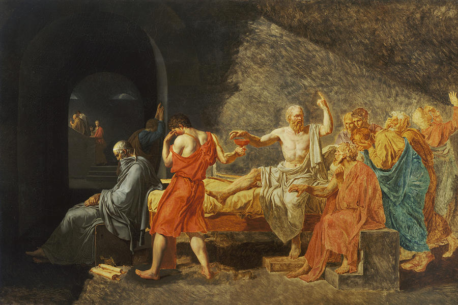 śmierć Sokratesa Jacques Louis David The Death Of Socrates Painting by Louis David - Pixels