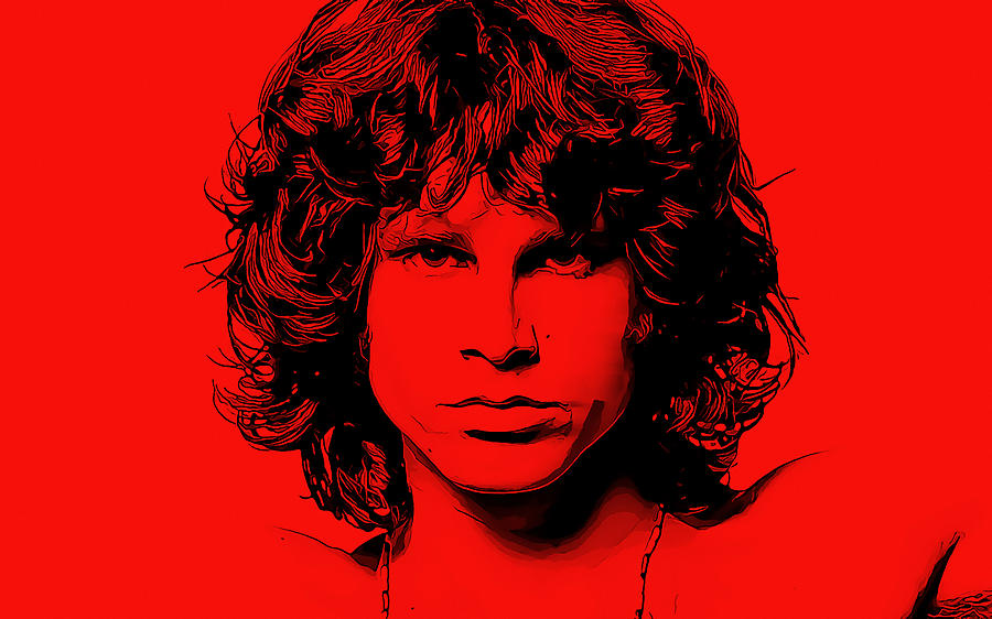 The Doors Jim Morrison #3 Mixed Media by Marvin Blaine