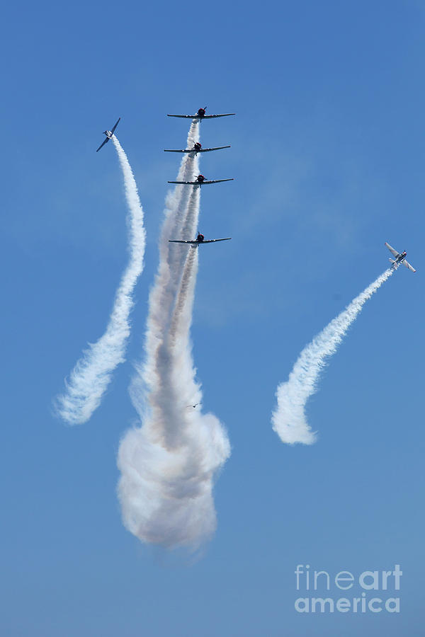 The Geico Skytypers Preforming Precision Aerial Maneuvers in Atlantic City #3 Photograph by Anthony Totah