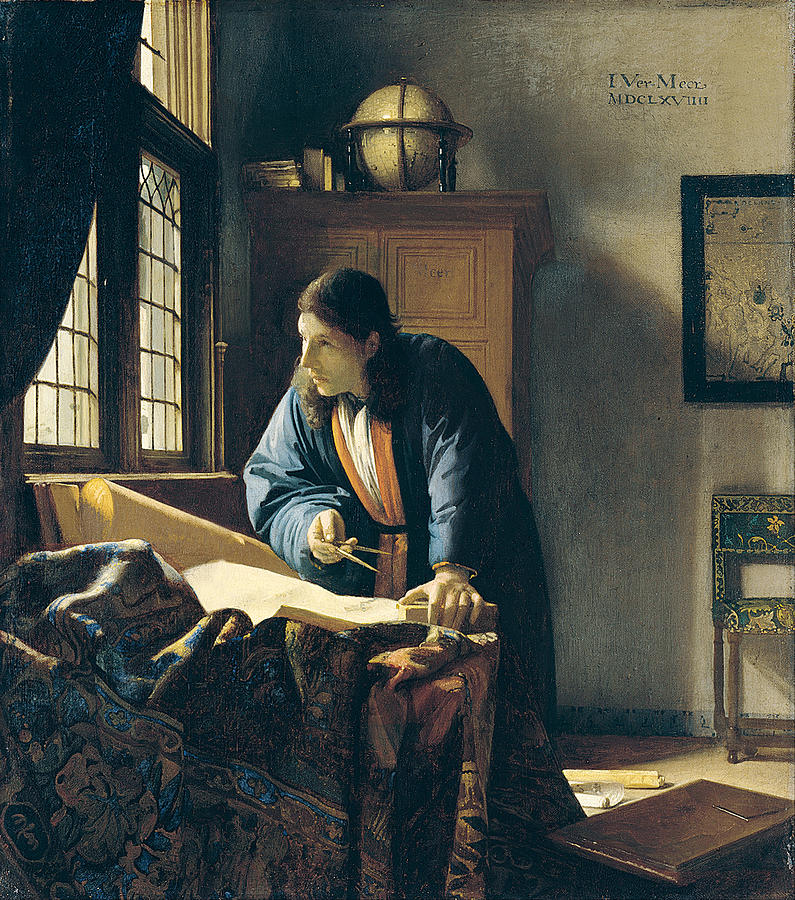 The Geographer #6 Painting by Johannes Vermeer