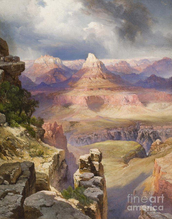 Mountain Painting - The Grand Canyon by Thomas Moran