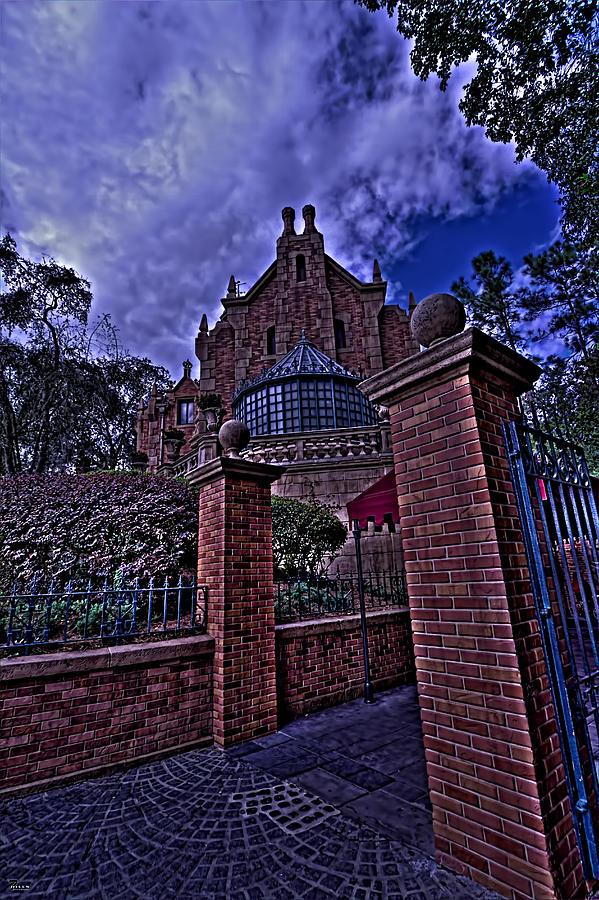 Disney Photograph - The Haunted Mansion HDR by Jason Blalock