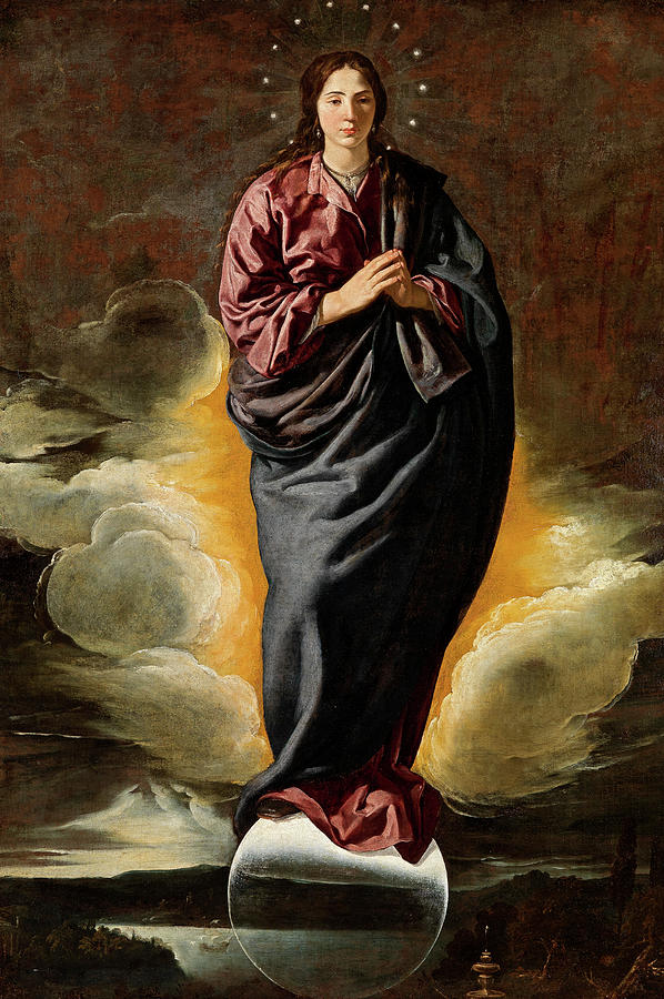 The Immaculate Conception #3 Painting by Diego Velazquez - Fine