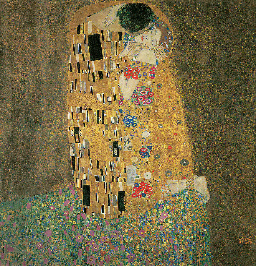 Gustav Klimt Painting - The Kiss #3 by Gustav Klimt