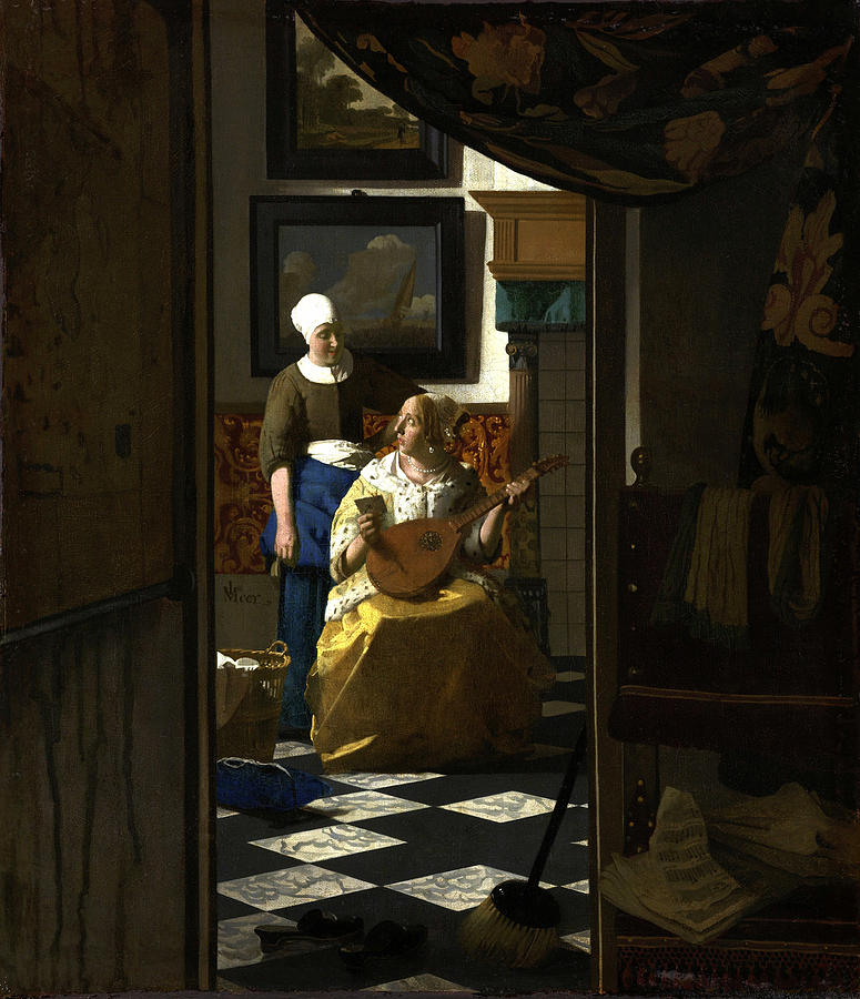 The Love Letter #3 Painting by Johannes Vermeer