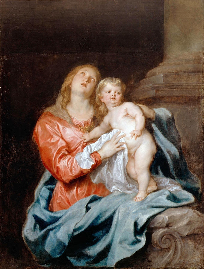 The Madonna and Child #3 Painting by Anthony van Dyck