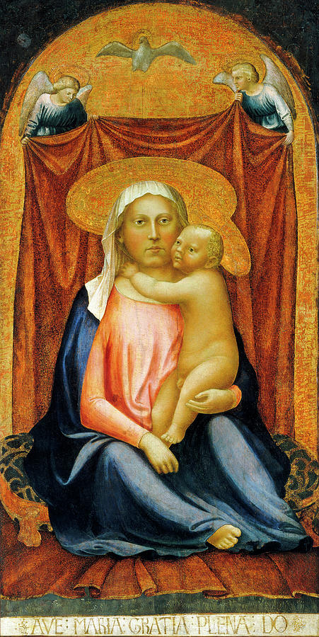 The Madonna of Humility #3 Painting by Masaccio