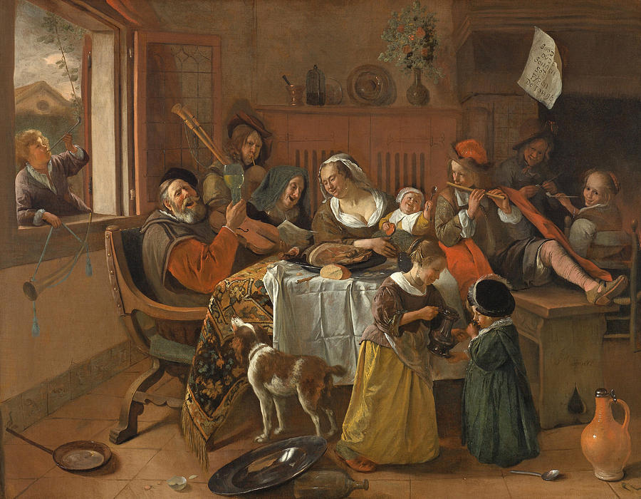 The Merry Family #2 Painting by Jan Steen