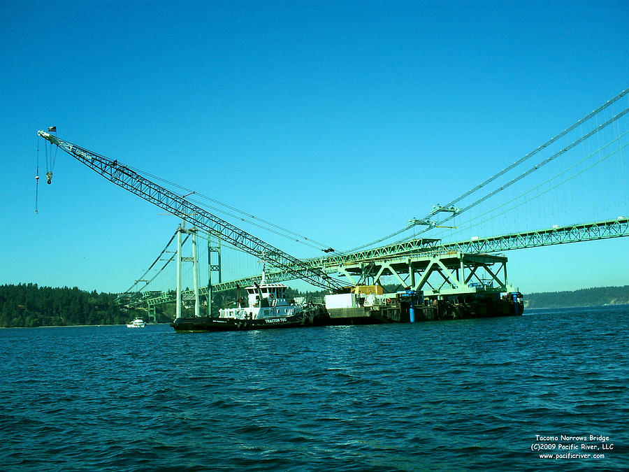 The New Tacoma Narrows Bridge Photograph by Alan Espasandin