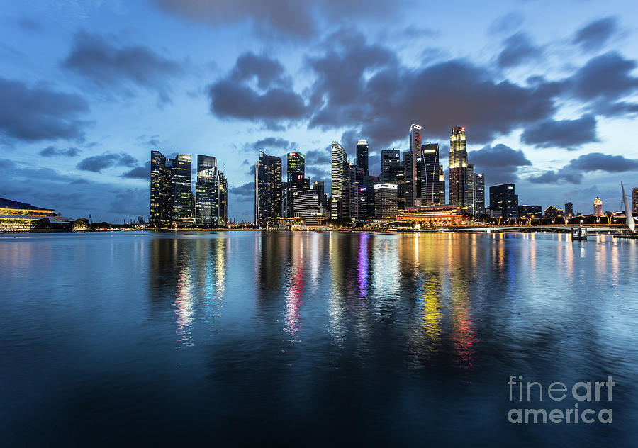 The nights of Singapore #3 Photograph by Didier Marti