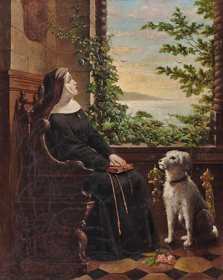 The Nun #4 Painting by Georg Kugler
