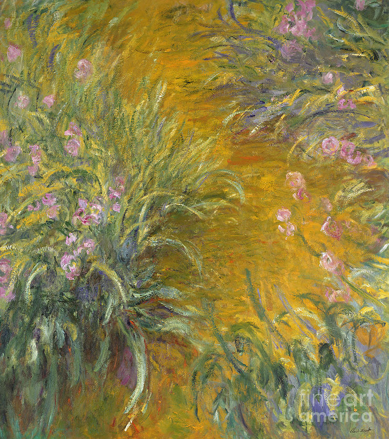 The Path through the Irises Painting by Claude Monet