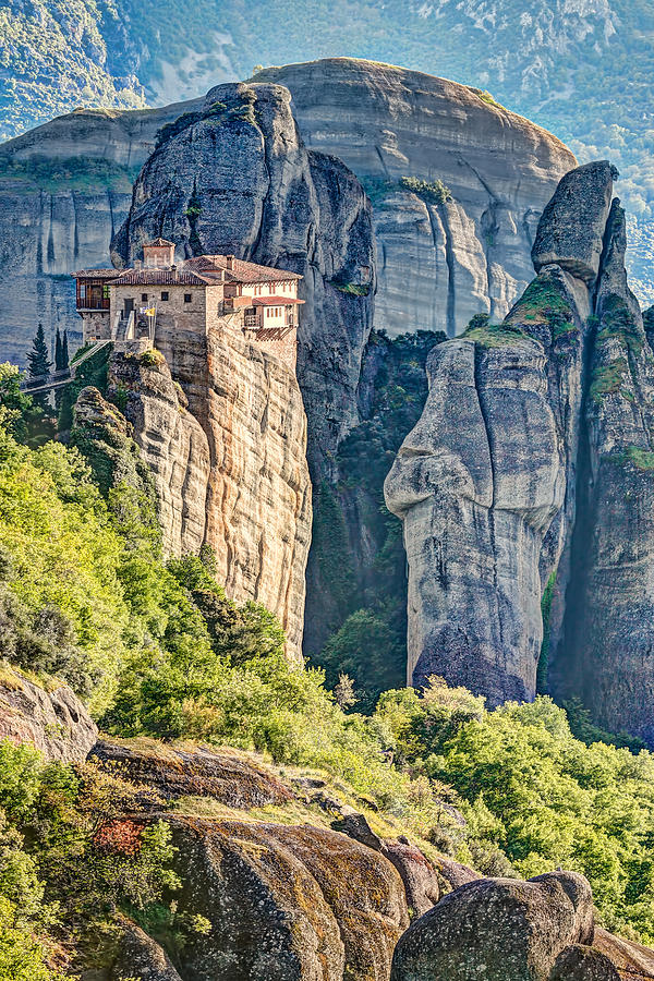The Roussanou Monastery in the Meteora - Greece #3 Photograph by Constantinos Iliopoulos