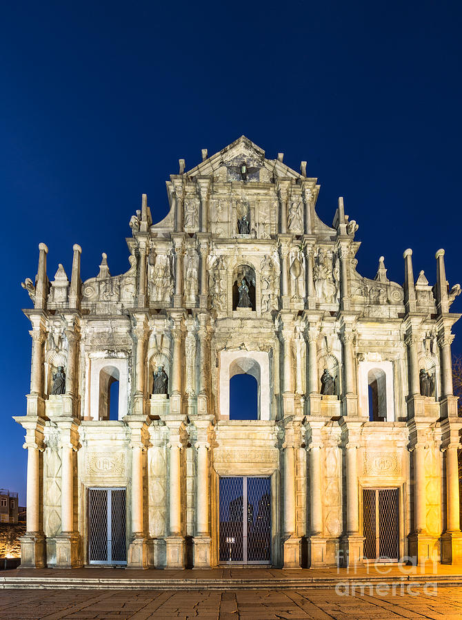 The ruins of St Paul church in Macau #3 Photograph by Didier Marti