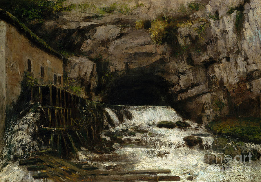 Gustave Courbet  Painting - The Source of the Loue by Gustave Courbet