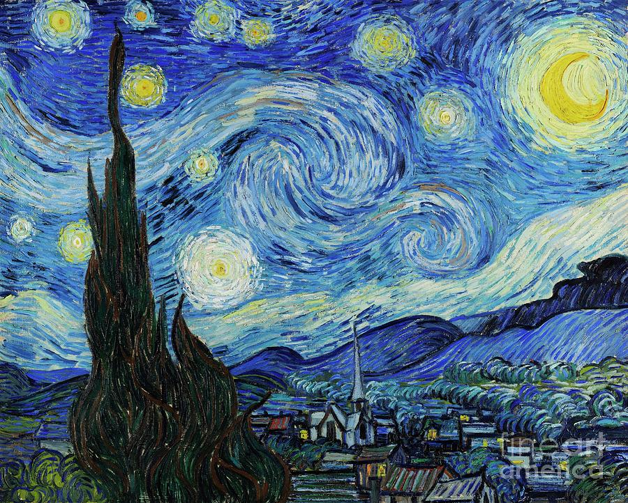 Vincent Painting - The Starry Night by Vincent Van Gogh