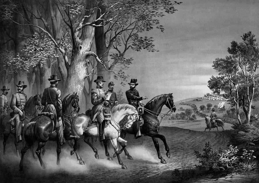 Horse Drawing - The Surrender Of General Lee #2 by War Is Hell Store