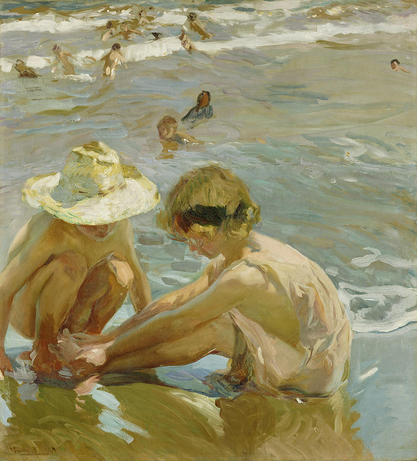The wounded foot #3 Painting by Joaquin Sorolla y Bastida