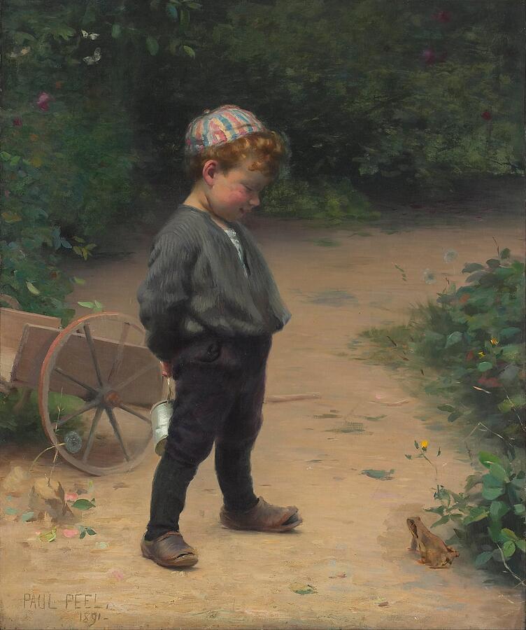The Young Biologist, from 1891 Painting by Paul Peel The Young Biologist, from 1891 Painting by Paul Peel