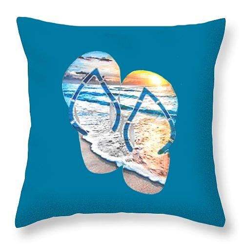 Throw Pillow #3 Painting by Herb Strobino