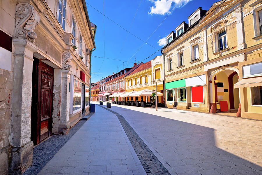 Town of Cakovec main street view #3 Photograph by Brch Photography