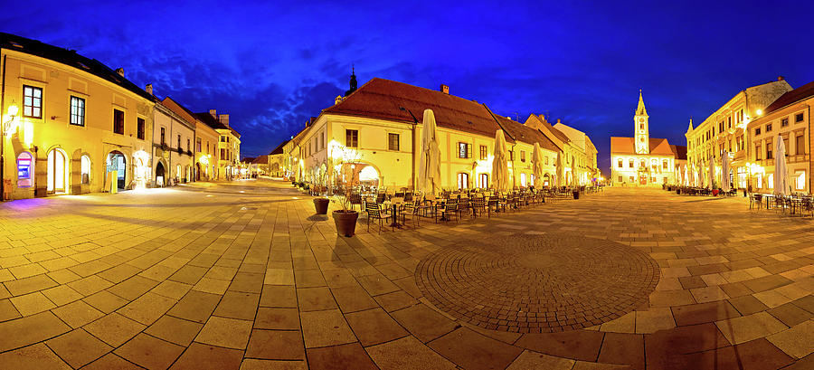 Town of Varazdin central square panorama #3 Photograph by Brch Photography