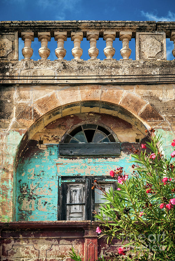 Traditional Mediterranean Maltese House Exterior Detail In Gozo  #3 Photograph by JM Travel Photography