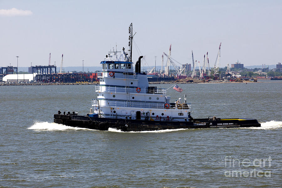 Transportation - Shipping in New York Harbor #3 Photograph by Anthony Totah