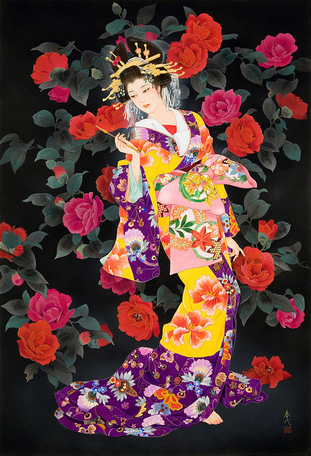 Tsubaki Painting by Haruyo Morita