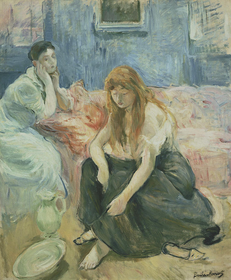 Two Girls #3 Painting by Berthe Morisot
