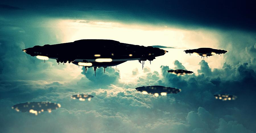 Fantasy Digital Art - UFO Invasion Force #3 by Esoterica Art Agency