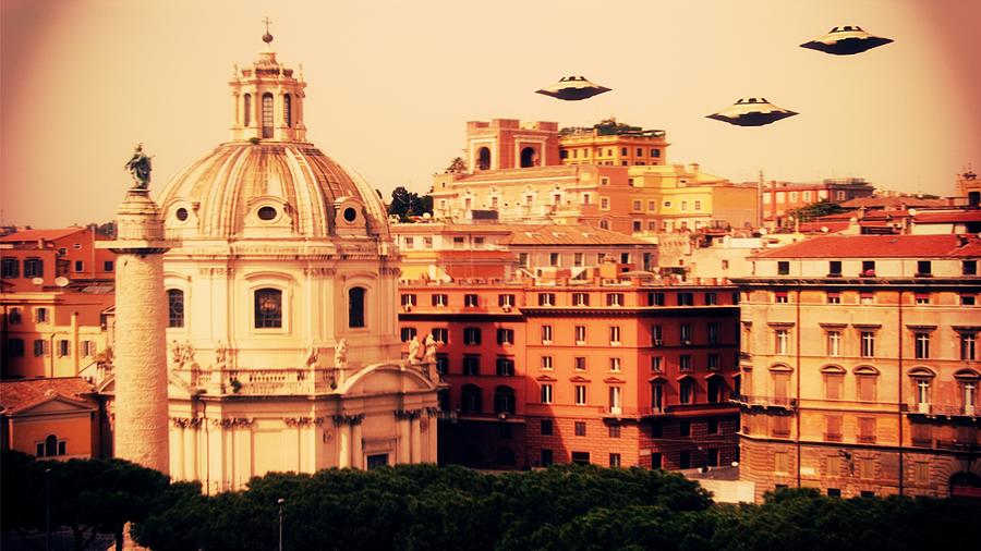 Fantasy Photograph - UFO Rome #3 by Esoterica Art Agency