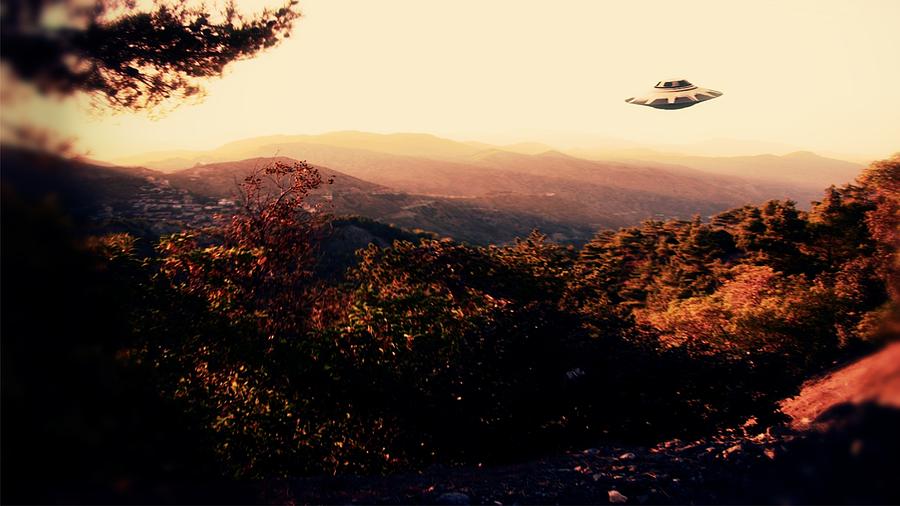 Fantasy Photograph - UFO Sighting #3 by Esoterica Art Agency