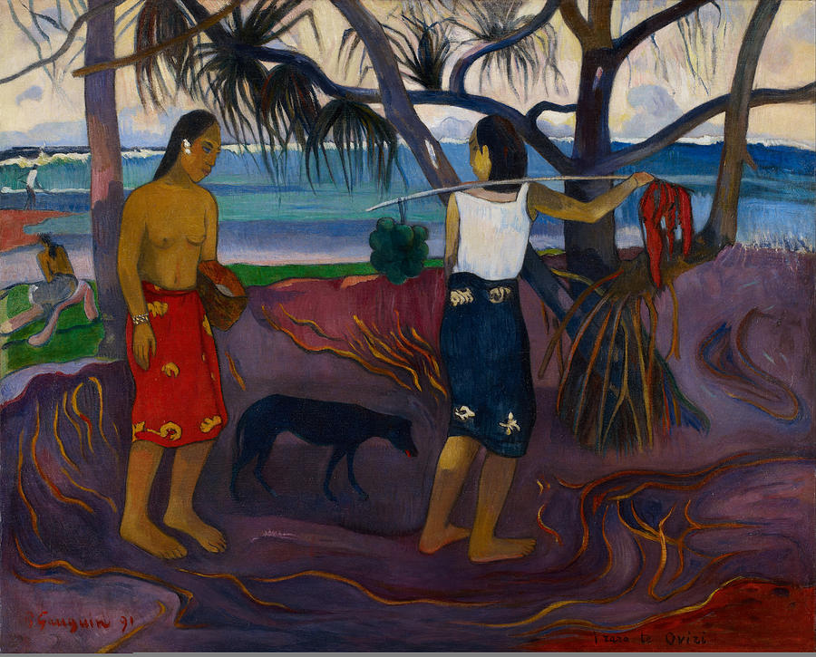Under the Pandanus II #2 Painting by Paul Gauguin