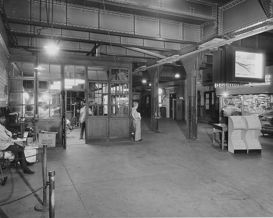Underneath the Chicago Passenger Terminal Commuter Concourse - 1961 Photograph by Chicago and North Western Historical Society