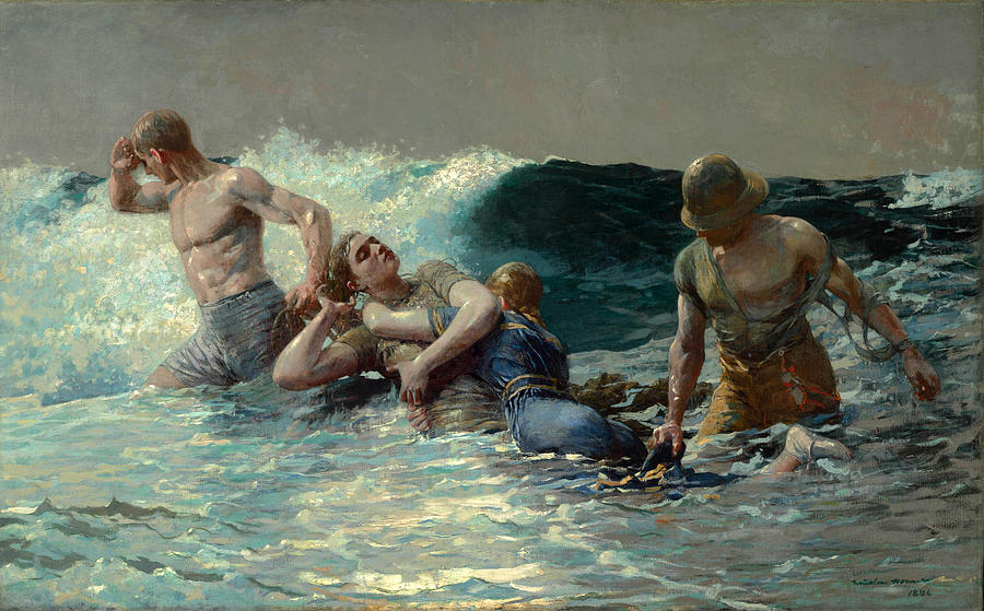 Undertow Painting by Winslow Homer