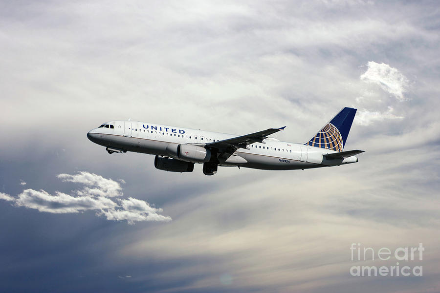United Airlines Airbus A320-232 #3 Digital Art by Airpower Art