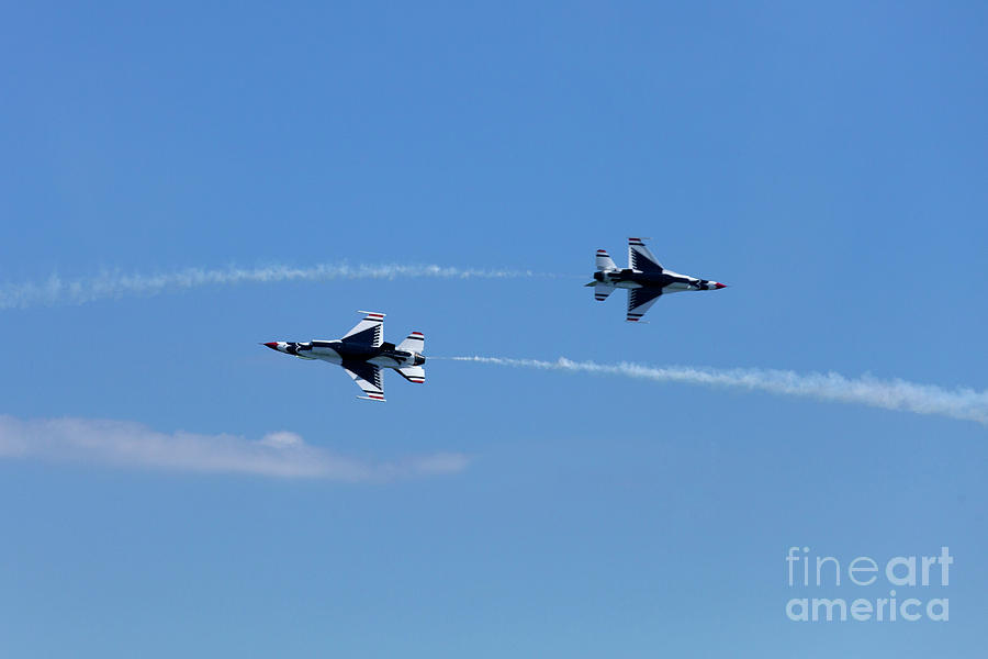 US Air Force Thunderbirds preforming precision aerial maneuvers #3 Photograph by Anthony Totah