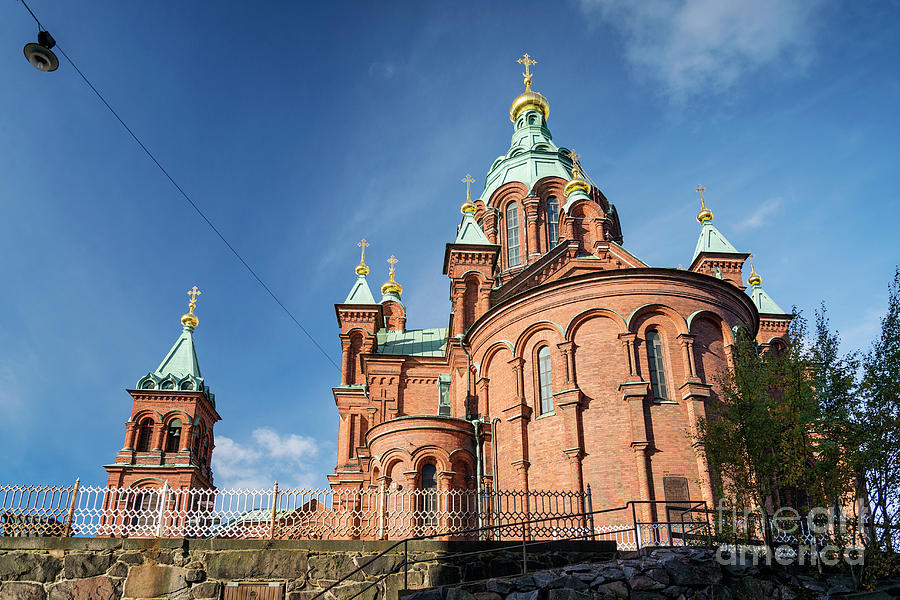 Uspenski orthodox church cathedral famous landmark in helsinki c #3 Photograph by JM Travel Photography