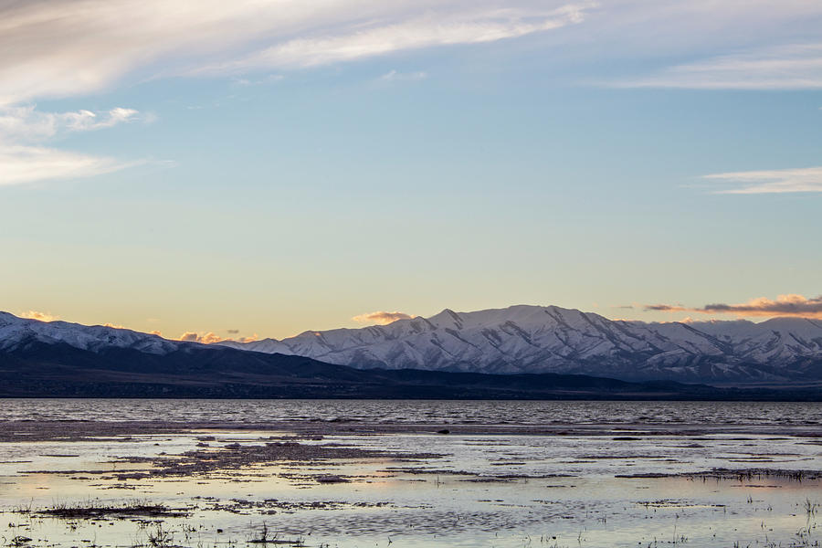 Utah Lake in February #3 Photograph by K Bradley Washburn