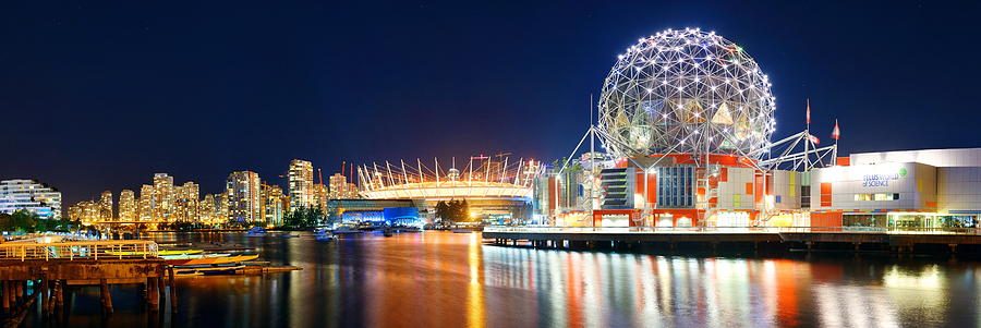 Vancouver city night #3 Photograph by Songquan Deng