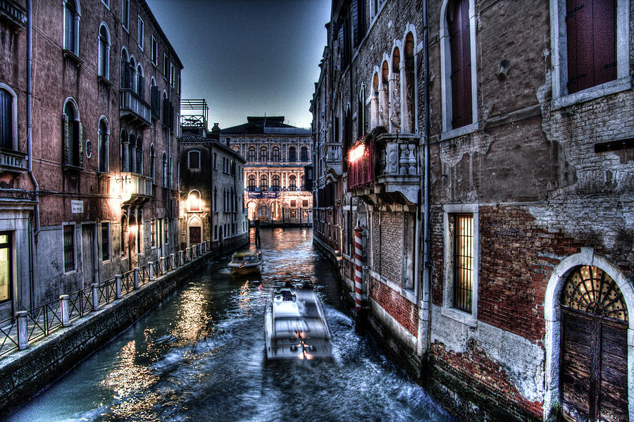 Venice by night #3 Photograph by Andrea Barbieri