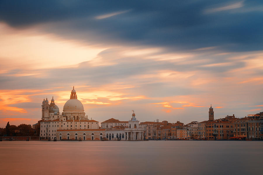 Venice Grand Canal sunset #3 Photograph by Songquan Deng