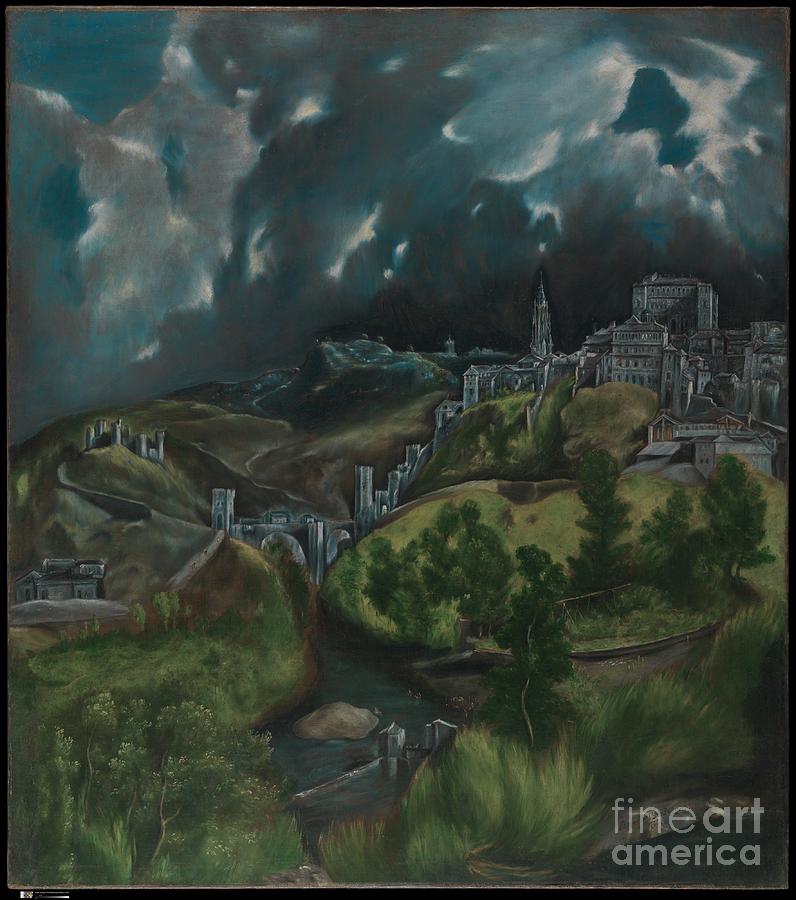 View Of Toledo Painting - View of Toledo #3 by Celestial Images