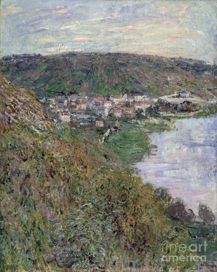 View of Vetheuil #3 Painting by Celestial Images