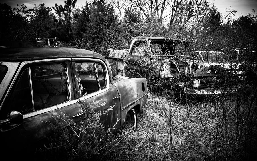 Vintage Autos in Black and White #3 Photograph by Alicia BRYANT - Fine