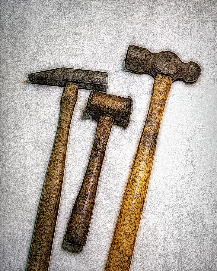 3 Vintage Hammers by Robert Meyerson